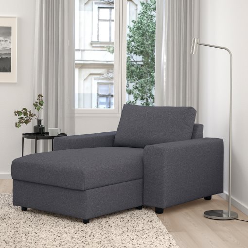 VIMLE, chaise longue with wide armrests, 194.091.45