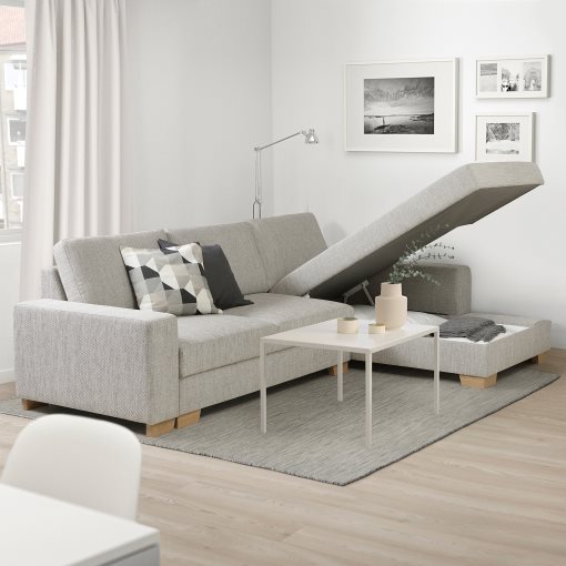 SÖRVALLEN, 3-seat sofa with chaise longue/right, 194.194.13