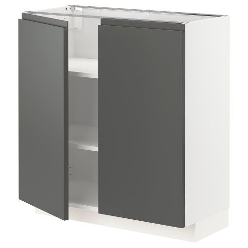 METOD, base cabinet with shelves/2 doors, 80x37 cm, 194.578.91
