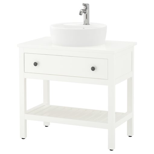 HEMNES/TORNVIKEN, βάση νιπτήρα με συρτάρι/νιπτήρα/μπαταρία, 82x48x90 cm, 195.468.59