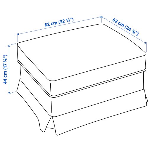 EKTORP, υποπόδιο με αποθηκευτικό χώρο, 195.521.24