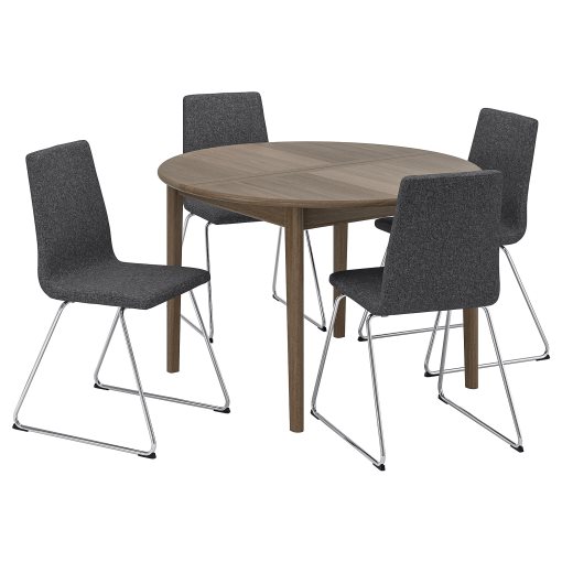 SKANSNAS/LILLAN, table and 4 chairs, 115/170 cm, 195.616.42