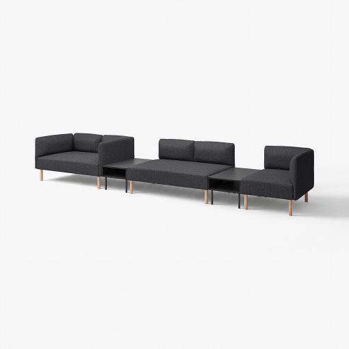 LILLEHEM, 5-seat modular sofa with side table, 195.697.42