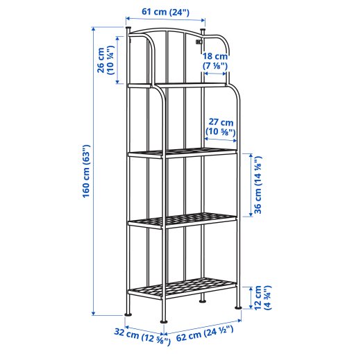 LÄCKÖ, shelving unit, outdoor, 201.518.37