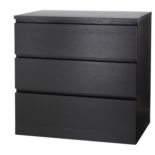 MALM, chest of 3 drawers, 204.035.57