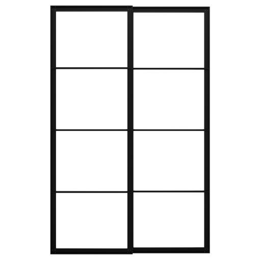 PAX, pair of sliding door frames with rail, 150x236 cm, 204.581.87