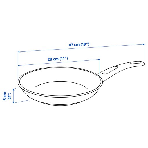 HEMLAGAD, frying pan, 28 cm, 204.622.26