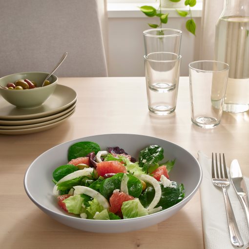 FÄRGKLAR, deep plate/matt 4 pack, 23 cm, 204.793.83