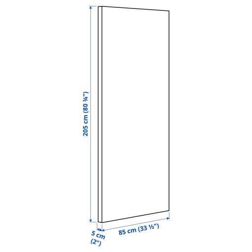 MITTZON, acoustic screen for frame with castors, 85x205x50 cm, 205.286.37