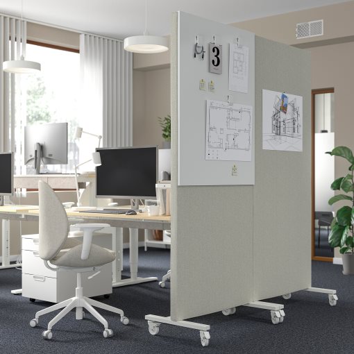 MITTZON, acoustic screen for frame with castors, 85x205x50 cm, 205.286.37