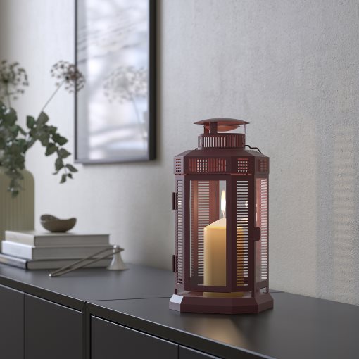 ENRUM, lantern for pillar candle in/outdoor, 28 cm, 205.480.89