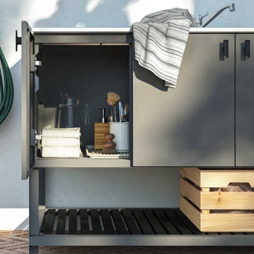 BATSKAR, closed kitchen unit for sink/outdoor, 120x60 cm, 205.533.73