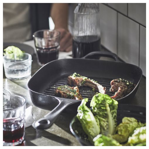 VARDAGEN, grill pan, 28x28 cm, 205.606.70