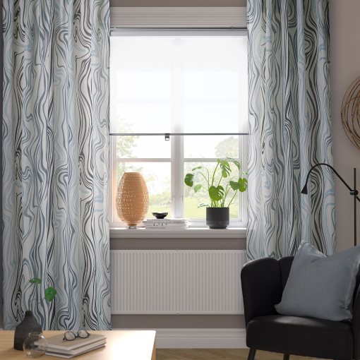 KLIPPNEJLIKA, curtains 1 pair, 145x300 cm, 205.621.22