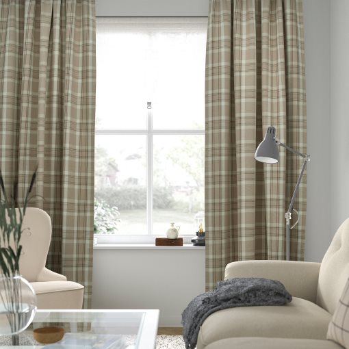 HAGGVECKMAL, room darkening curtains 1 pair, 145x300 cm, 205.690.29
