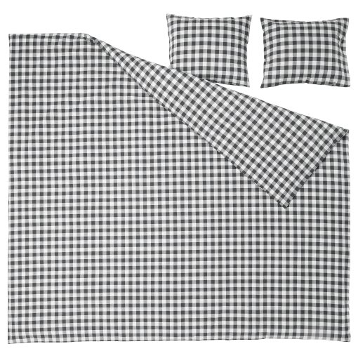 EKTANDVINGE, παπλωματοθήκη και 2 μαξιλαροθήκες, 240x220/50x60 cm, 205.853.88