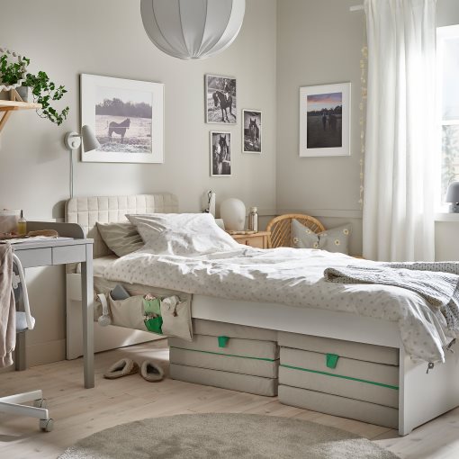 SLÄKT, headboard with cover, 205.940.95