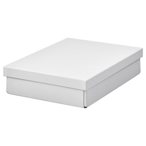 FJÄDERHARV, storage box with lid, 25x35x8 cm, 205.968.91