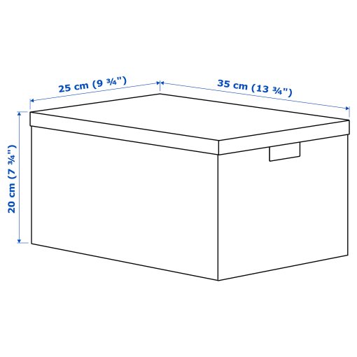 GJÄTTA, storage box with lid, 25x35x20 cm, 205.996.77