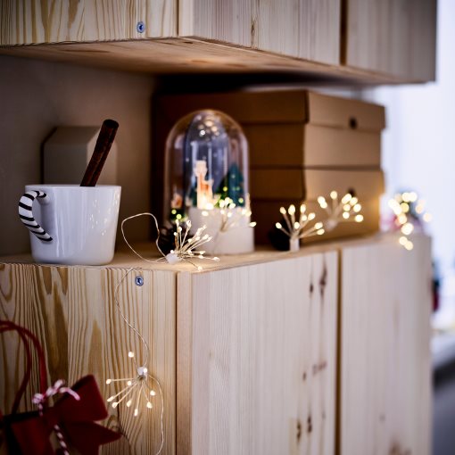 STRÅLA, lighting chain with built in LED light source/10 lights/battery-operated, sparkler, 206.066.54