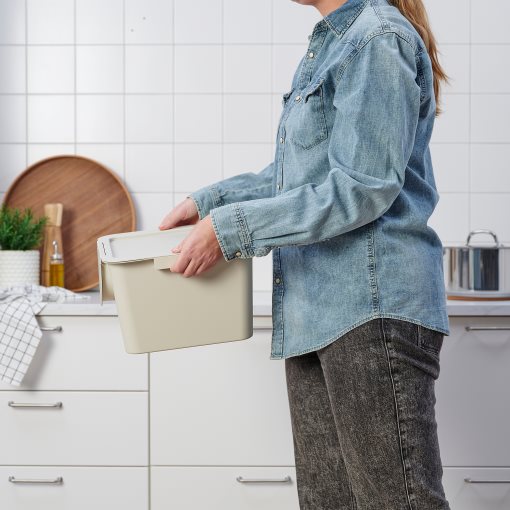 TRÖSKNING, bin with lid, 12 l, 206.101.75