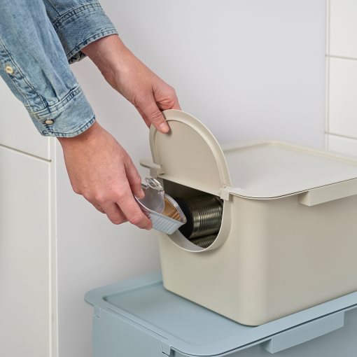 TRÖSKNING, bin with lid, 12 l, 206.101.75