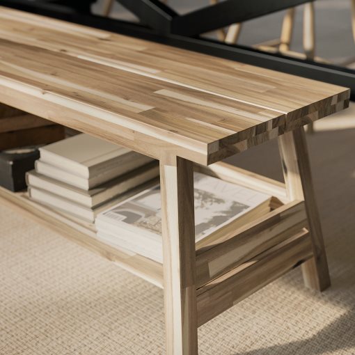 SKOGSTA, bench with storage, 120 cm, 206.118.82