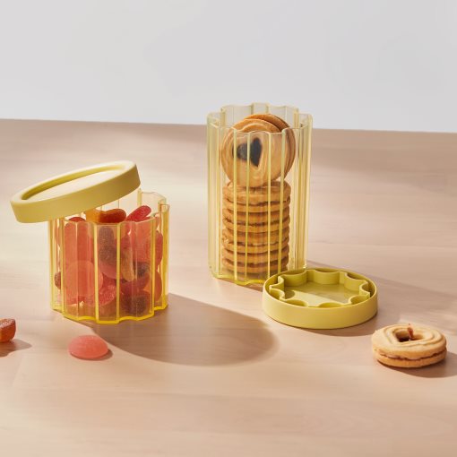 SPJUTLILJA, jar with lid, set of 2, 206.242.24