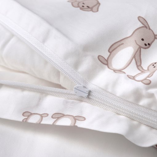 LEN, duvet cover 1 pillowcase for cot, 110x125/35x55 cm, 206.250.54