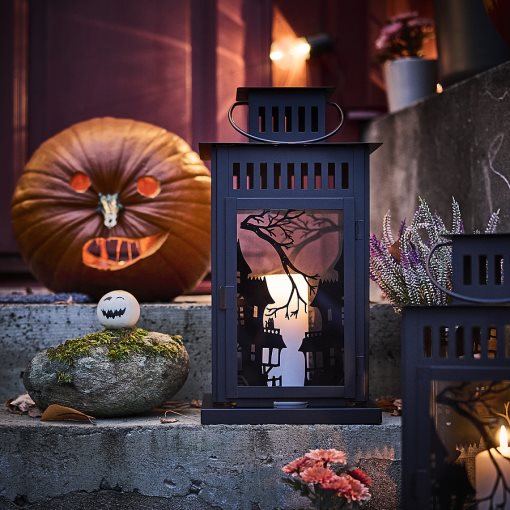KUSTFYR 2026, lantern for pillar candle in/outdoor, 44 cm, 206.300.55