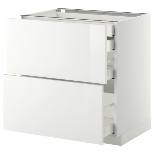 METOD/MAXIMERA, base cabinet 2 fronts/2 low/1 medium/1 high drawer, 291.046.29