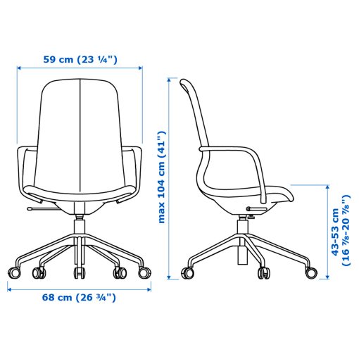 LÅNGFJÄLL, swivel chair, 292.528.65