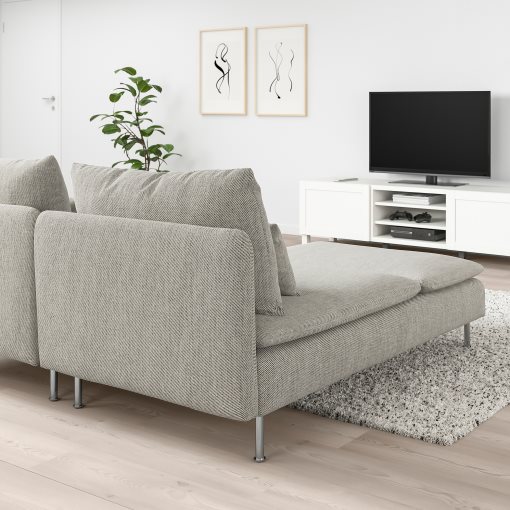 SÖDERHAMN, 2-seat sofa with chaise longue, 293.057.60