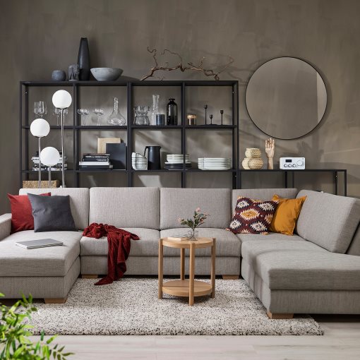 SÖRVALLEN, corner sofa 4-seat with chaise longue/left, 294.194.03