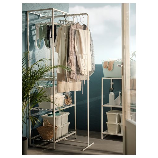 JOSTEIN, shelving unit with drying rack/in/outdoor/wire, 61x53/117x180 cm, 294.372.61
