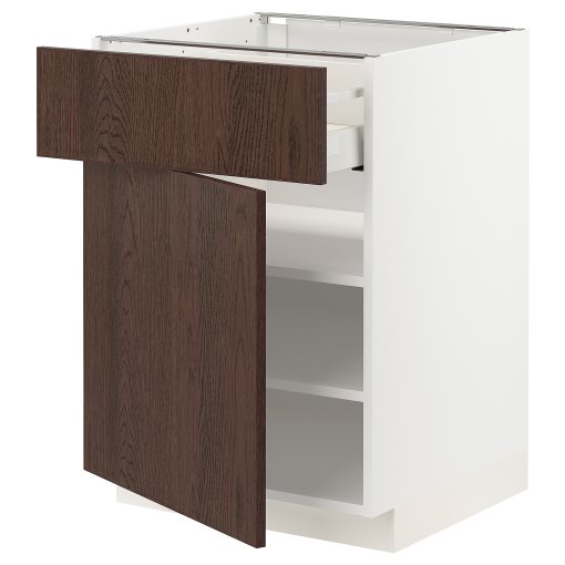 METOD, base cabinet with drawer/door, 60x60 cm, 294.629.34