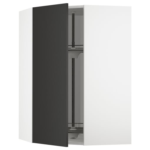 METOD, corner wall cabinet with carousel, 68x100 cm, 294.974.91