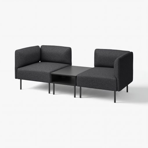 LILLEHEM, 2-seat modular sofa with side table, 295.360.58