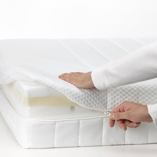 GLAMBERGET, bed frame with storage and mattress, 140x200 cm, 295.684.93