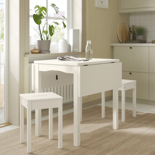 HAUGA/HAUGA, table and 2 stools, 55x82x109/74 cm, 295.749.03