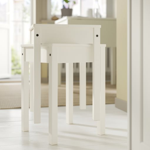 HAUGA/HAUGA, table and 2 stools, 55x82x109/74 cm, 295.749.03