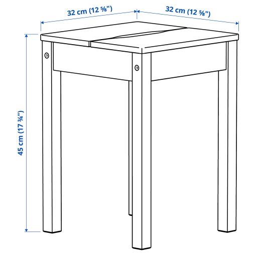 HAUGA/HAUGA, table and 2 stools, 55x82x109/74 cm, 295.749.03