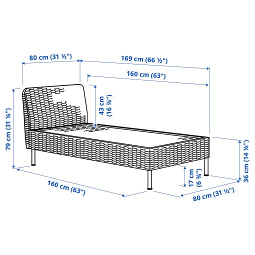 VITTSKÄR, modular chaise longue, outdoor, 295.912.57