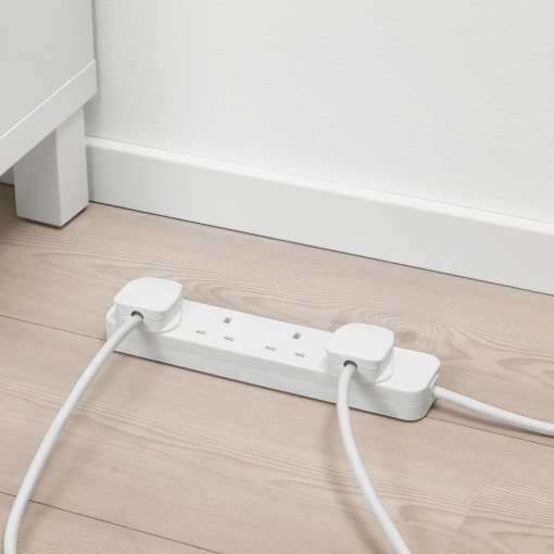 KOPPLA, 4-way socket earthed, 2 pack, 304.120.33