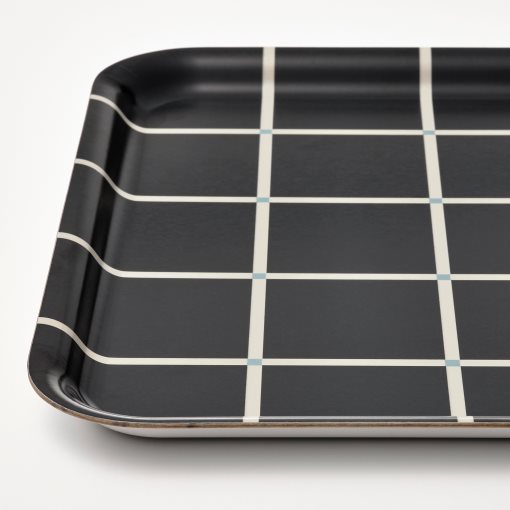 RODKNOT, tray/check pattern, 33x33 cm, 305.646.96