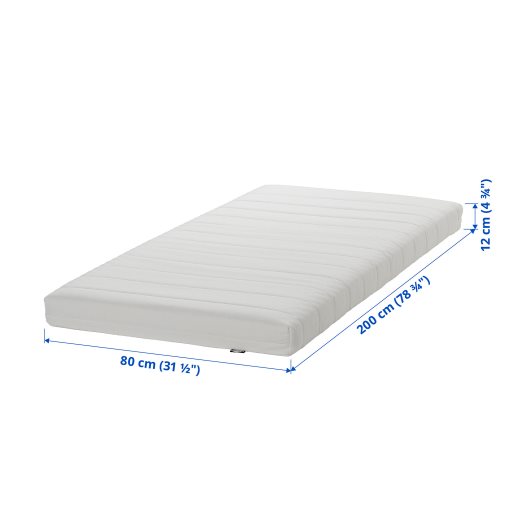 ÅFJÄLL, foam mattress/medium firm, 80x200 cm, 305.686.42