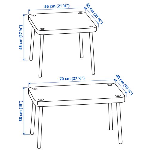 SONHULT, nest of tables, set of 2, 305.785.56