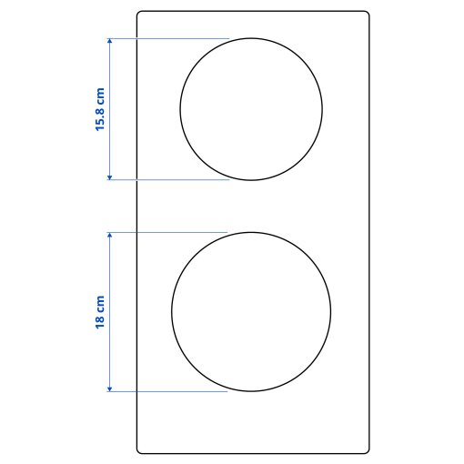 TILLREDA, portable induction hob, 2 zones, 305.931.23