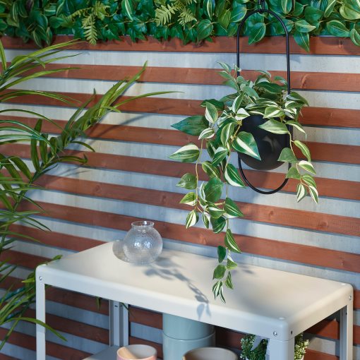 FEJKA, artificial potted plant in/outdoor/tradescantia zebrina, 12 cm, 306.152.38