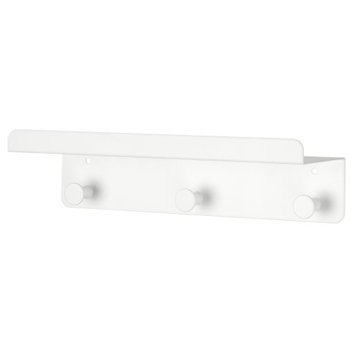 ENUDDEN, wall shelf with 3 hooks, 30x8 cm, 306.299.66